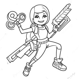 Fortnite Girl Coloring Pages