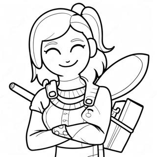 Fortnite Girl Coloring Page 9390-7558