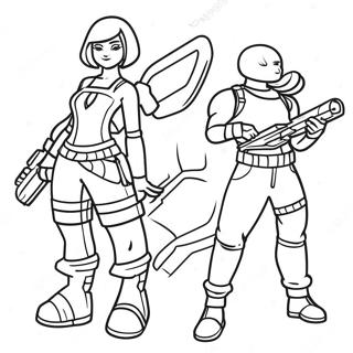 Fortnite Girl Coloring Page 9390-7560