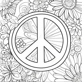 Peace Sign Coloring Page 940-745