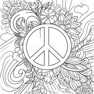 Peace Sign Coloring Page 940-747