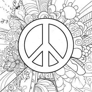 Peace Sign Coloring Page 940-748