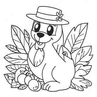 Bluey Thanksgiving Coloring Pages