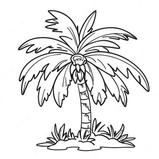 Palm Tree Coloring Pages