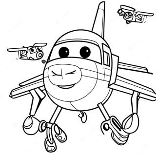 Super Wings Coloring Page 9490-7636