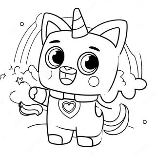 Happy Unikitty In A Rainbow Coloring Page 9561-7706