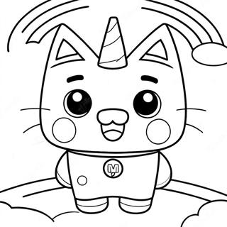 Happy Unikitty In A Rainbow Coloring Page 9561-7707