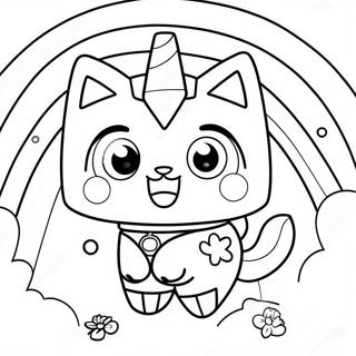 Happy Unikitty In A Rainbow Coloring Page 9561-7708