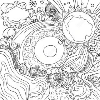 Colorful Galaxy Scene Coloring Page 961-769