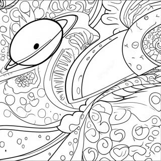 Colorful Galaxy Scene Coloring Page 961-770