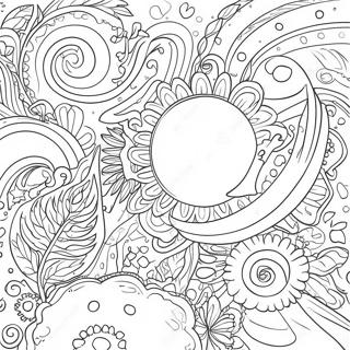 Colorful Galaxy Scene Coloring Page 961-771