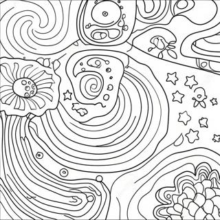 Colorful Galaxy Scene Coloring Page 961-772