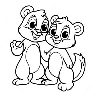 Chip En Dale Kleurplaat 9620-7754