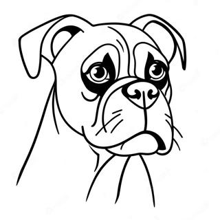 Boxer Dog Coloring Page 9690-7799