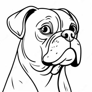 Boxer Dog Coloring Page 9690-7800