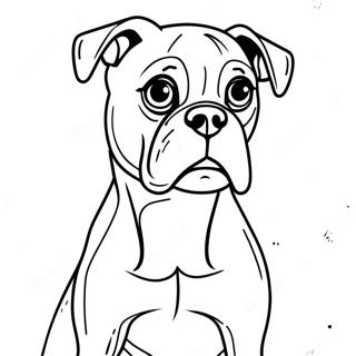 Playful Boxer Dog Coloring Page 9691-7850