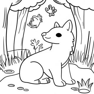 Wildlife Animals In Forest Coloring Page 971-774