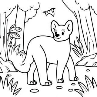 Wildlife Animals In Forest Coloring Page 971-776