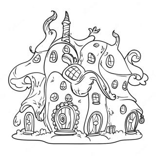 Whoville Houses Coloring Pages