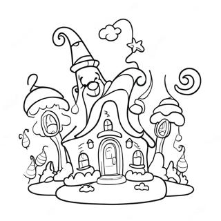 Whoville Houses Coloring Page 9770-7863