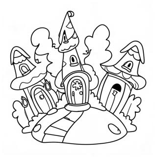 Whoville Houses Coloring Page 9770-7864