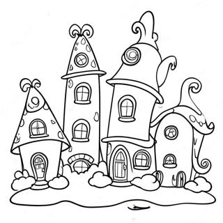 Colorful Whoville Houses Coloring Page 9771-7873