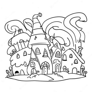 Colorful Whoville Houses Coloring Page 9771-7874