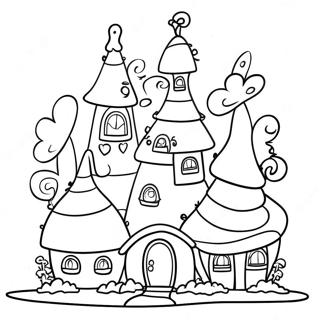 Colorful Whoville Houses Coloring Page 9771-7875