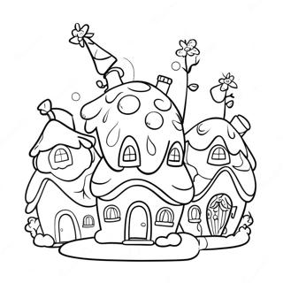 Colorful Whoville Houses Coloring Page 9771-7876