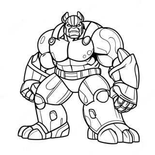 Hulk Buster In Action Coloring Page 9811-7896