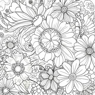 Trendy Floral Patterns Coloring Page 9850-7922