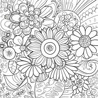 Trendy Floral Patterns Coloring Page 9850-7923