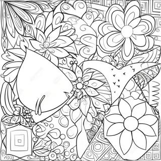 Trendy Geometric Shapes Coloring Page 9851-7930