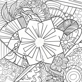 Trendy Geometric Shapes Coloring Page 9851-7931