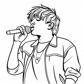 Juice Wrld Performing On Stage Coloring Page 9871-7953