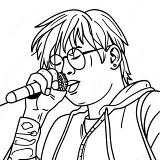 Juice Wrld Performing On Stage Coloring Page 9871-7955