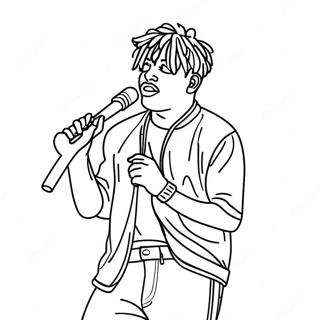 Juice Wrld Performing On Stage Coloring Page 9871-7956