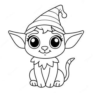 Adorable Elf Pets Coloring Page 9881-7962