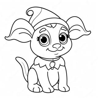 Adorable Elf Pets Coloring Page 9881-7963