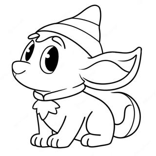 Adorable Elf Pets Coloring Page 9881-7964