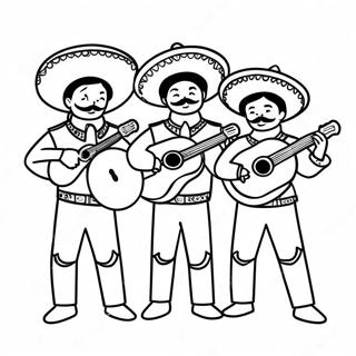 Vibrant Mariachi Band Coloring Page 991-789