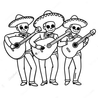 Vibrant Mariachi Band Coloring Page 991-790