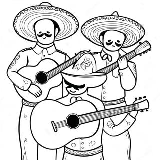 Vibrant Mariachi Band Coloring Page 991-791