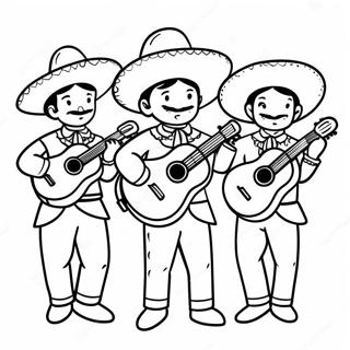 Vibrant Mariachi Band Coloring Page 991-792